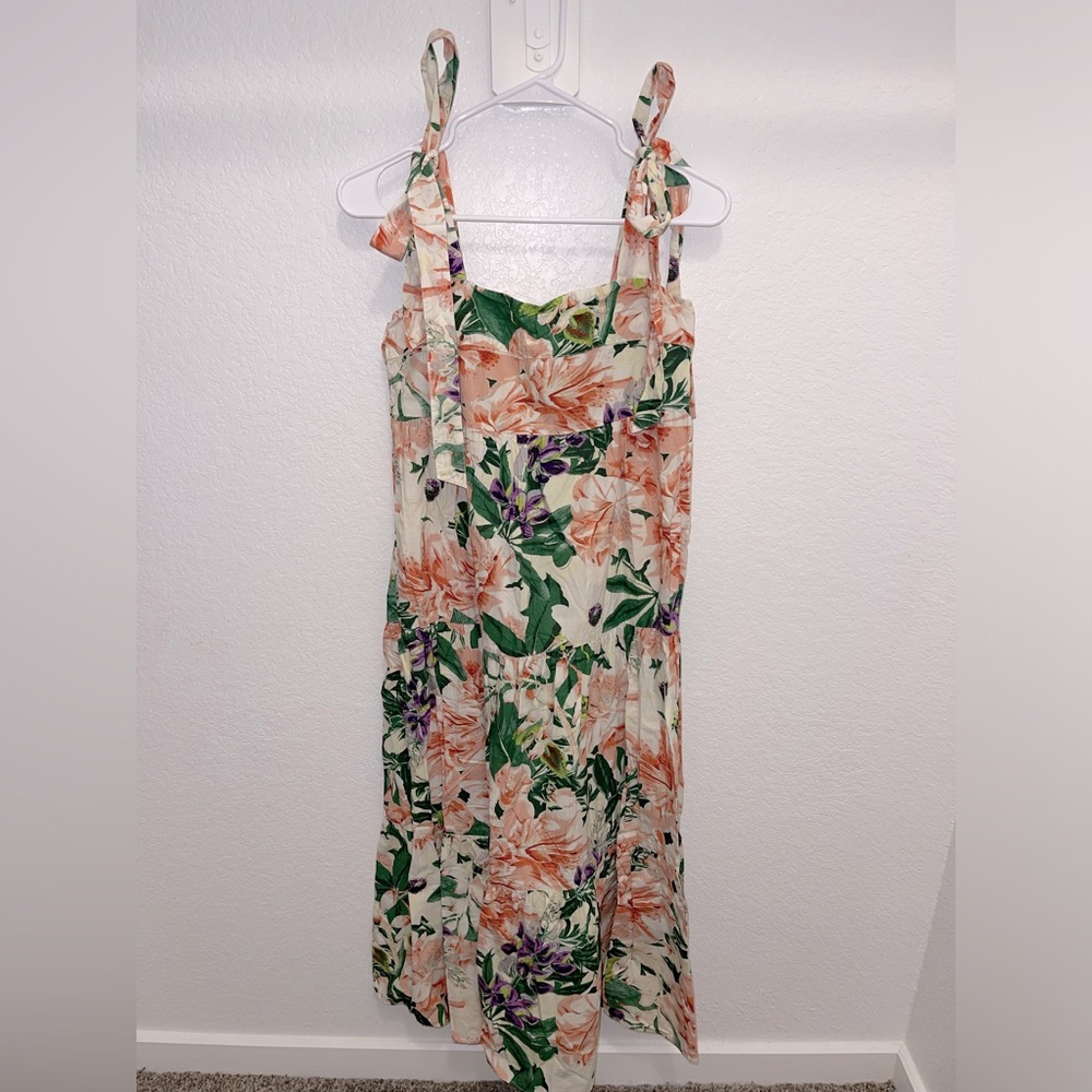 H&M Pink and Orange Sleeveless Maxi Sundress